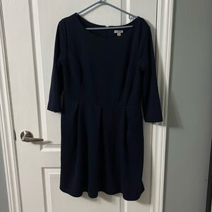 Merona XL 3/4 sleeve navy blue dress